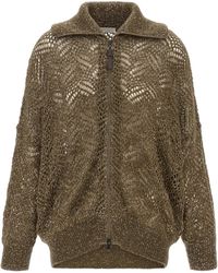 Brunello Cucinelli - 'Dazzling Abstract Leaf' Cardigan - Lyst
