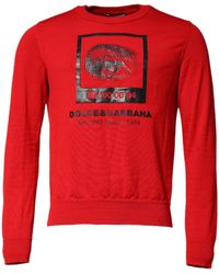 Dolce & Gabbana - Eye Print Crew Neck Pullover Sweater - Lyst