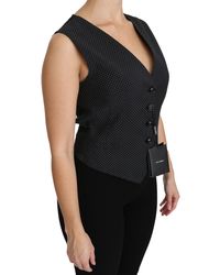 Dolce & Gabbana - Dotted Waistcoat Vest Blouse Top - Lyst