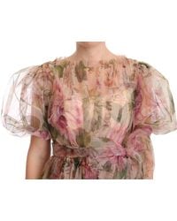 Dolce & Gabbana - Floral Print Nylon Maxi Dress - Lyst
