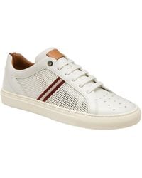 Bally Calf Leather Sneakers With Red Beige Herk-u-07 (7 D Us) - White