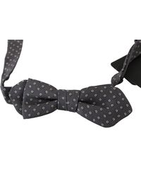 Mens Accessories Ties Dolce & Gabbana Gray 100% Silk Faille Adjustable Neck Bow Tie Papillon for Men 