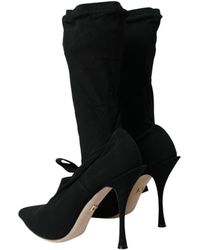 Dolce & Gabbana - Stiletto Heels Mid Calf Boots Shoes - Lyst