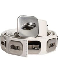 Dolce & Gabbana - Leather Tone Rotating Buckle Belt - Lyst