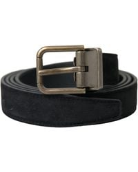 Dolce & Gabbana - Elegant Suede Calf Leather Belt - Lyst