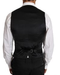 Dolce & Gabbana - Sleek Double Breasted Slim Fit Wool Vest - Lyst