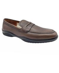 Bally Micson Leather Slip On Loafer Dress Shoes - Brown