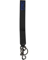 Dolce & Gabbana - Dg Logo Polyester Brass Holder Keychain Keyring - Lyst