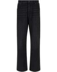 Balmain - Cotton Straight-Leg Jeans - Lyst