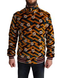 Dolce & Gabbana - Velvet Dg Logo Sweater Jacket - Lyst