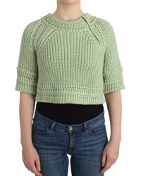 Ermanno Scervino - Cropped Knit Sweater Knitted Jumper - Lyst