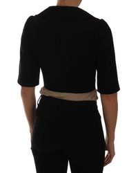 Dolce & Gabbana - Short Croped Jacket Blazer - Lyst