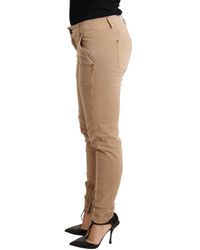 Ermanno Scervino - Chic Low Waist Skinny Cotton Trousers - Lyst