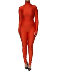 Dolce & Gabbana - Nylon Turtleneck Bodycon Jumpsuit Dress - Lyst