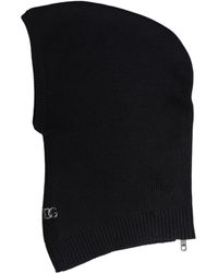 Dolce & Gabbana - Wool Whole Head Wrap Balaclava Hat - Lyst