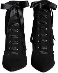 Dolce & Gabbana - Jersey Stretch Ankle Booties Shoes - Lyst