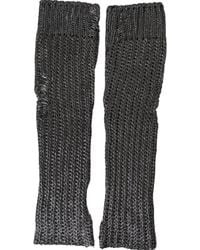 Dolce & Gabbana - Viscose Knitted Finger Less Gloves - Lyst