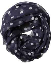 Dolce & Gabbana - Polka Dot Silk Neck Wrap Shawl 205Cm X 132Cm Scarf - Lyst