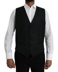 Dolce & Gabbana - Wool Waistcoat Dress Formal Vest - Lyst