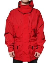 Dolce & Gabbana - Nylon Hooded Full Zip Parka Jacket - Lyst