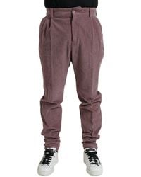 Dolce & Gabbana - Corduroy Cotton Stretch Skinny Pants - Lyst