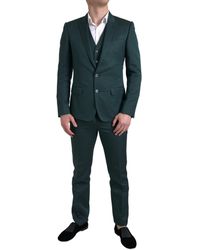 Dolce & Gabbana - Green 3 Piece Single Breasted Martini Suit - Lyst