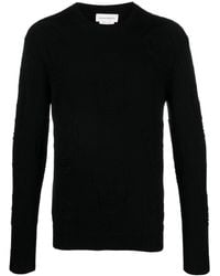 McQueen - Skull Motif Cotton Sweater - Lyst