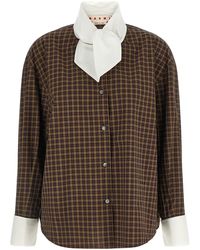 Marni - Scarf Collar Shirt - Lyst