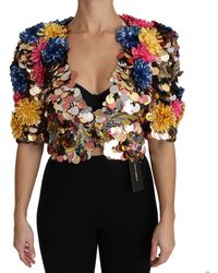Dolce & Gabbana Sequinned Bolero Jacket - Multicolor