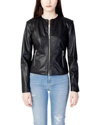 ARMANI EXCHANGE - Polyester Leather Jacket - Lyst