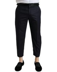 Dolce & Gabbana - Wool Cropped Tapered Pants - Lyst