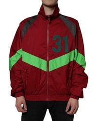 Dolce & Gabbana - Nylon Full Zip Windbreaker Jacket - Lyst