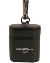 Dolce & Gabbana - Leather Logo Metal Strap Airpods Case - Lyst