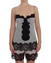Dolce & Gabbana - Silk Lace Babydoll Lingerie Top - Lyst