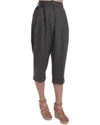 Dolce & Gabbana - Wool Cropped Trouser Pleated Pant - Lyst