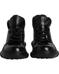 Dolce & Gabbana - Leather Laceup Boots - Lyst