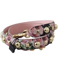 Dolce & Gabbana - Floral Studs Bag Accessory Shoulder Strap - Lyst