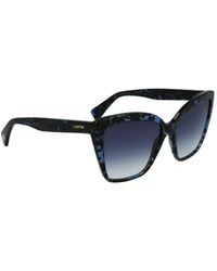 Lanvin - Blue Acetate Sunglasses - Lyst