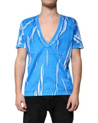 Dolce & Gabbana - Abstract Print Vneck Tshirt - Lyst
