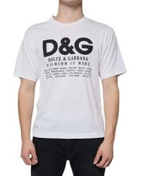 Dolce & Gabbana - Cotton Dg Logo Print Casual T-Shirt - Lyst