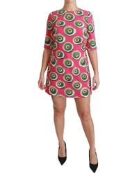 Dolce & Gabbana - Silk Cup Cake Shift Stretch Dress - Lyst