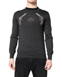 Dolce & Gabbana - Guns Clover Horseshoe Sweater - Lyst