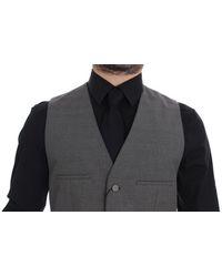 Dolce & Gabbana - Cotton Slim Fit Button Front Dress Vest - Lyst