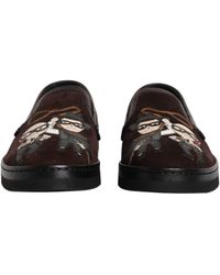 Dolce & Gabbana - Suede Dg Family Slip On Flats Shoes - Lyst