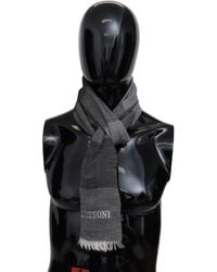 Missoni - Striped Wool Neck Wrap Fringes Scarf - Lyst
