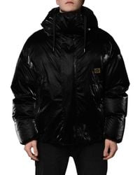 Dolce & Gabbana - Logo Full Zip Hooded Quilted Jacket - Lyst