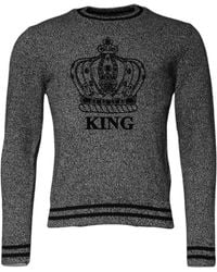 Dolce & Gabbana - King Crown Print Sweater - Lyst