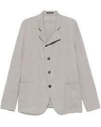 Emporio Armani - Wool Single-Breasted Blazer Jacket - Lyst