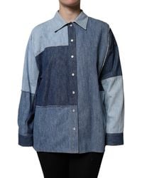 Dolce & Gabbana - Patchwork Denim Shirt Long Sleeves - Lyst