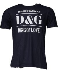 Dolce & Gabbana 'king Of Love' T-shirt in White for Men | Lyst
